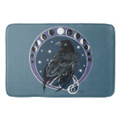 Raven Moon Phases sterren blauw Badmat (Voorkant)
