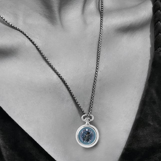 Raven Moon Phases sterren blauw Horloge (Creator heeft geüpload)