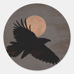 RAVEN MOON RONDE STICKER