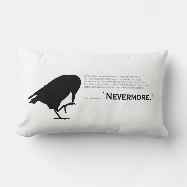 Raven — Nevermore kussen (Voorkant)
