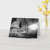 Raven - Nevermore Sunbeams & Tree B&W Kaart (Gele Bloem)
