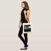 Raven - Nevermore Sunbeams & Tree Blue Tote Bag (Voorkant (model))