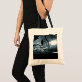 Raven - Nevermore Sunbeams & Tree Blue Tote Bag (Voorkant (product))