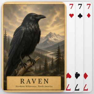 Raven Northern Wilderness VINTAGE Pokerkaarten