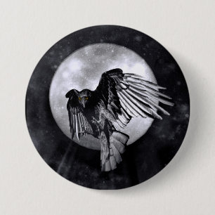 Raven of Crow Ronde Button 7,6 Cm