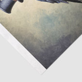 Raven on Skull with Steampunk Accents Decoupage Tissuepapier (Detail)