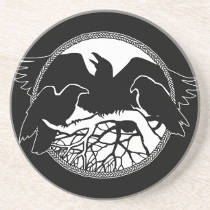 Raven Onderzetter Raven Gift Raven & Crow Art Deco