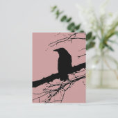 Raven op de boom briefkaart (Staand voorkant)