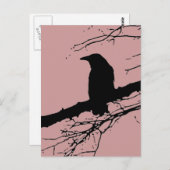 Raven op de boom briefkaart (Voorkant / Achterkant)