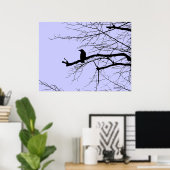 Raven op de boom poster (Thuiskantoor)
