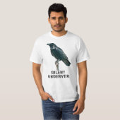 Raven op een tak t-shirt (Voorkant volledig)