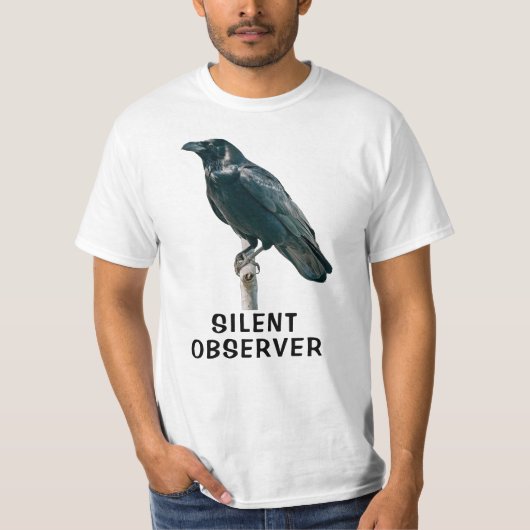Raven op een tak t-shirt (Voorkant)