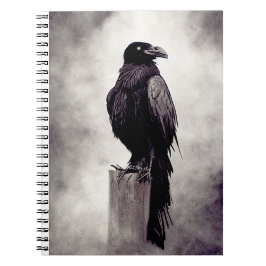 Raven op post notitieboek (Voorkant)