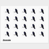 Raven op Raven Ronde Sticker (Vel)