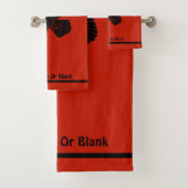 Raven op rood bad handdoek (Insitu)