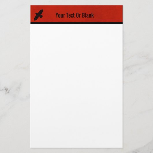 Raven op rood briefpapier (Voorkant)
