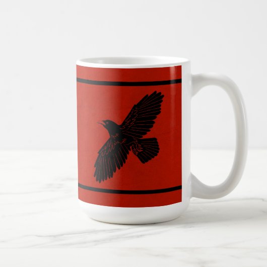 Raven op rood koffiemok (Rechts)