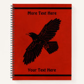 Raven op rood notitieboek (Voorkant)