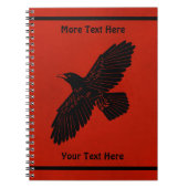 Raven op rood notitieboek (Voorkant)