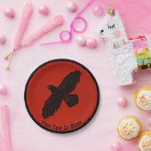 Raven op rood papieren bordje (Feest)