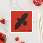 Raven op rood servet (Insitu)