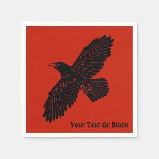 Raven op rood servet (Voorkant)