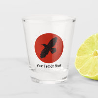 Raven op rood