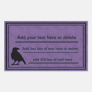 Raven Paarse Sjabloon Stickers