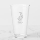 Raven Pint Glass van Desert Dandilion Design Glas (Achterkant)