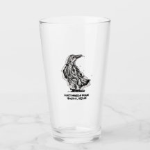 Raven Pint Glass van Desert Dandilion Design