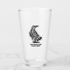 Raven Pint Glass van Desert Dandilion Design Glas