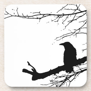 Raven Ravenware Black Bird Silhouette Drankjes Onderzetter