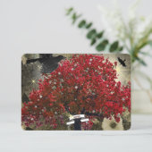 Raven Red Tree Gothic RSVP Kaartje (Staand voorkant)