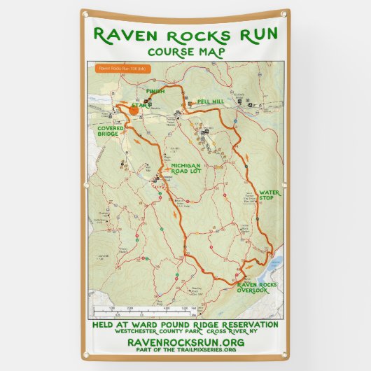 Raven Rocks Run Map Banner (Verticaal)