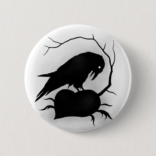 Raven Ronde Button 5,7 Cm (Voorkant)