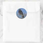 Raven Ronde Sticker (Tas)