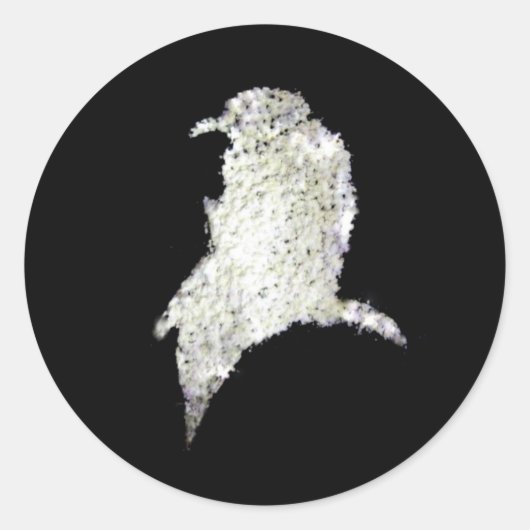 Raven Ronde Sticker (Voorkant)