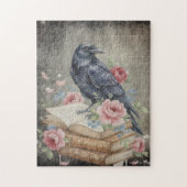 Raven & Roses Puzzle Gothique - Oiseau d'Art Flora (Vertical)