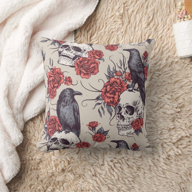 Raven Schedels Rozen Kussen (Deken)