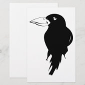 Raven Scrapbook Paper Briefpapier (Voorkant / Achterkant)