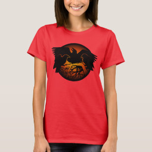 Raven Shirten Raven Organic Crow Bird Art T-shirt