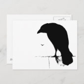 Raven Silhouette -  Gothic Ravens & Crows Briefkaart (Voorkant / Achterkant)