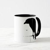 Raven Silhouette - Gothic Ravens & Crows Mok (Voorkant rechts)