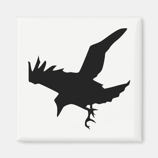 Raven Silhouette Magneet (Voorkant)