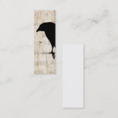 Raven Silhouette - Retro Ravens & Crows Mini Visitekaartje (Voorkant / Achterkant)