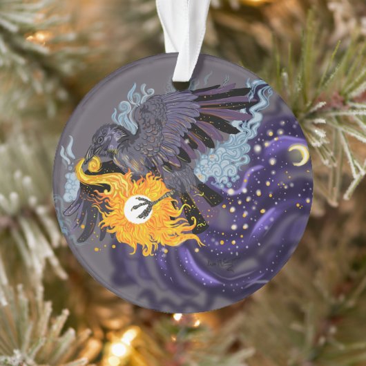 Raven Sky Folklore Ornament (Boom)