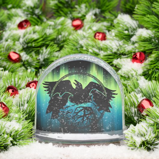 Raven Snow Globe Personalized Raven Snow Globes (Noël)