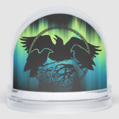 Raven Snow Globe Personalized Raven Snow Globes Sneeuwbol (Voorkant)
