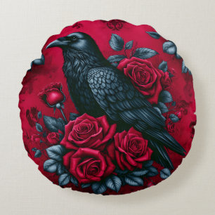Raven Song Round Coussin