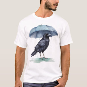 Raven Spelen In De Regen Met Een Paraplu Nieuwighe T-shirt